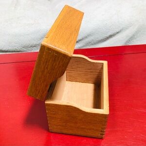 Vintage Dovetail Oak Storage Box, Perfect for recipes and special items
